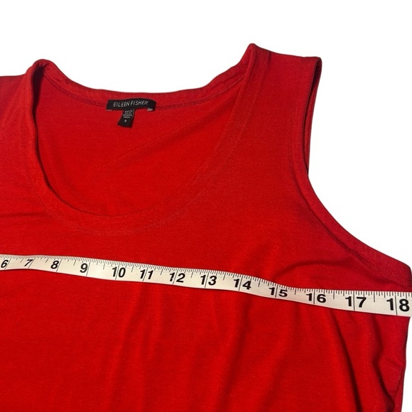 Eileen Fisher Red Crew Neck Tank Top Women’s Small - Picture 9 of 10